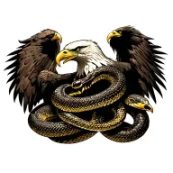 eagle and snake wrapped tattoo design idea