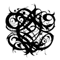 blackwork bold abstract bodysuit intertwined ornamental flourishes high-contrast  intricate aesthetic board raw strokes tattoo design idea