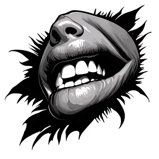 Throat tattoo design idea