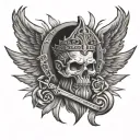 saint sinner tattoo design idea