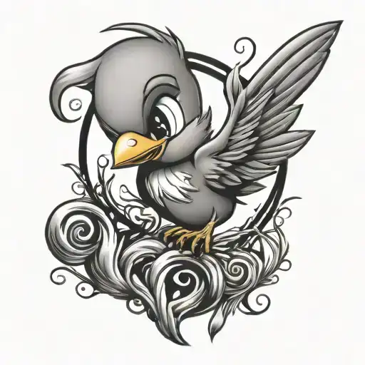 Looney Tunes Tweety Bird Tattoo shoulder for men tattoo design idea