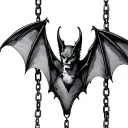 chain of bats for collarbone tattoo design idea