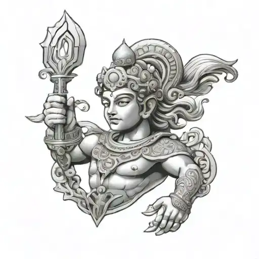 chandra tamil god Hermes tattoo design idea