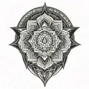 universe mandala tattoo design idea