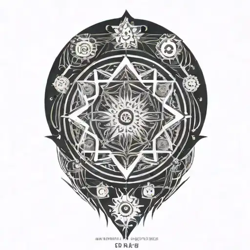 universe mandala tattoo design idea