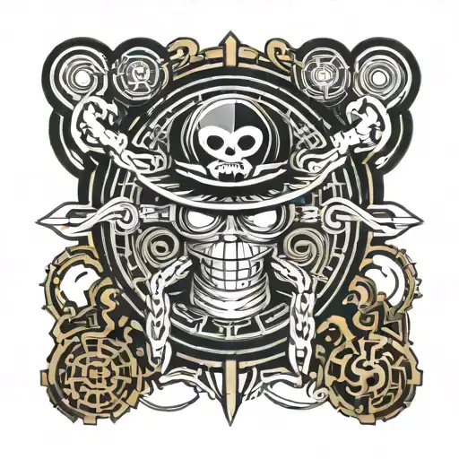onepiece luffy gear 5 tattoo design idea
