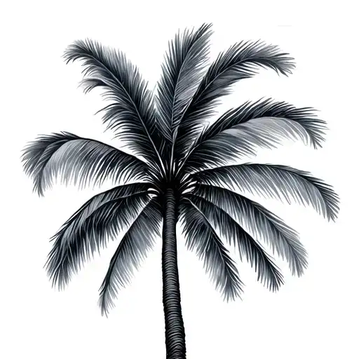 3 Palm Tree tattoo design idea