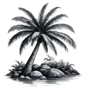 3 Palm Tree tattoo design idea