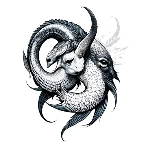 Pisces Taurus and Aries mixed together tattoo design idea
