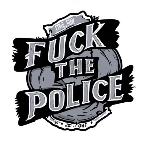 fuck the police tattoo design idea