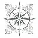 Compass Rose tattoo design idea
