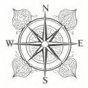 Compass Rose tattoo design idea