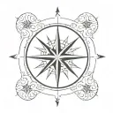 Compass Rose tattoo design idea