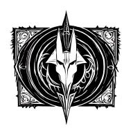 anubis round logo tattoo design idea