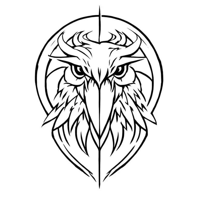 Viking Raven tattoo design idea