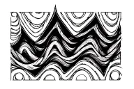 trippy curvy zig zag pattern art tattoo design idea
