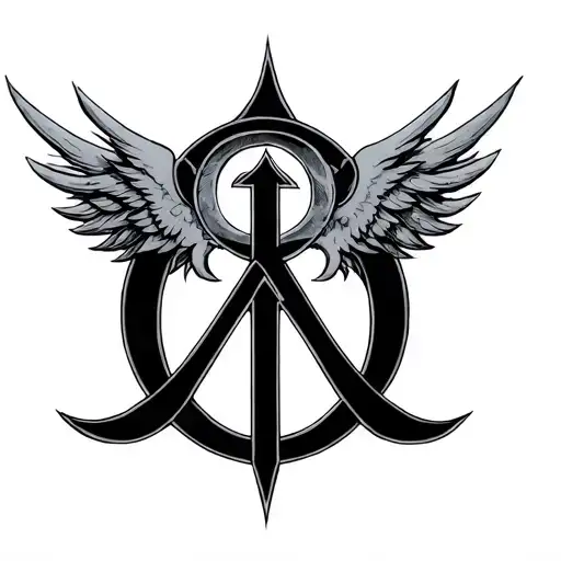 Alpha Omega tattoo design idea