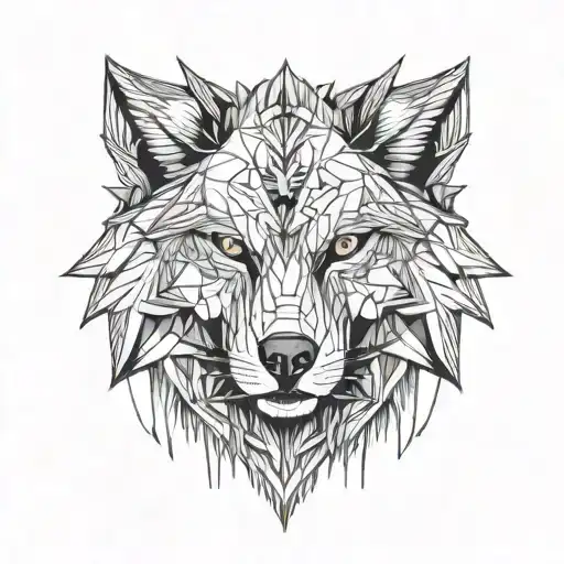 one angry wolf second wolf sad tattoo design idea