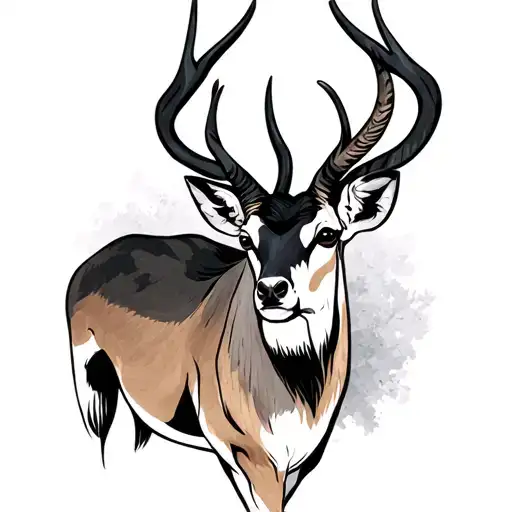 Springbok tattoo design idea