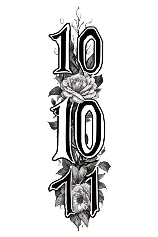 "10/1/10" date tattoo tattoo design idea