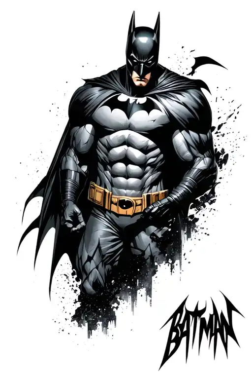 batman and bane Gotham city tattoo design idea