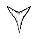 shark tooth  tattoo design idea