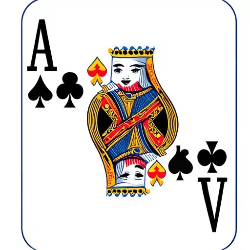 an English playing card that is used to play poker or black jack, half being the king and the other being the queen tattoo design idea