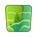 tree line water waves tattoo design idea