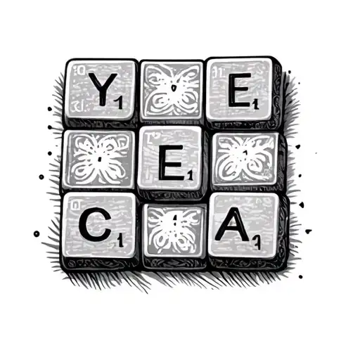 Scrabble Tile tattoo design idea