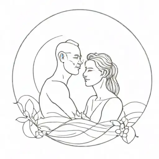 JIM & DAWN tattoo design idea