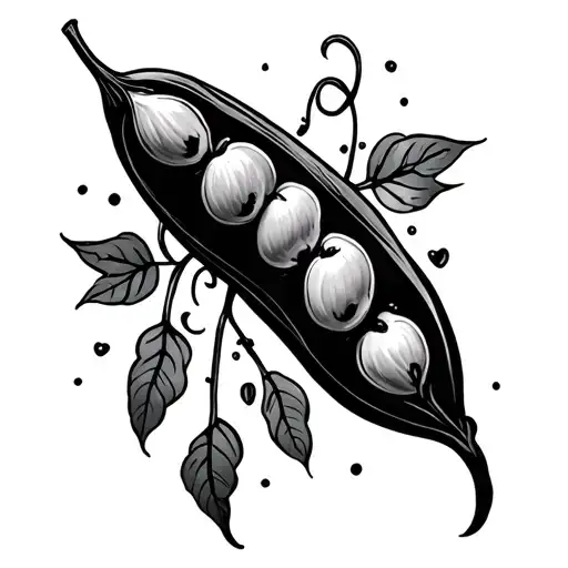 two peas in a pod script with a surprise twist tattoo design idea