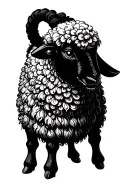Goth Black Sheep tattoo design idea