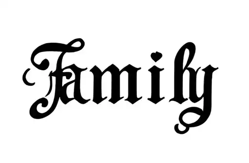 "Family" tattoo design idea