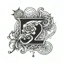 33 number written tattoo design idea