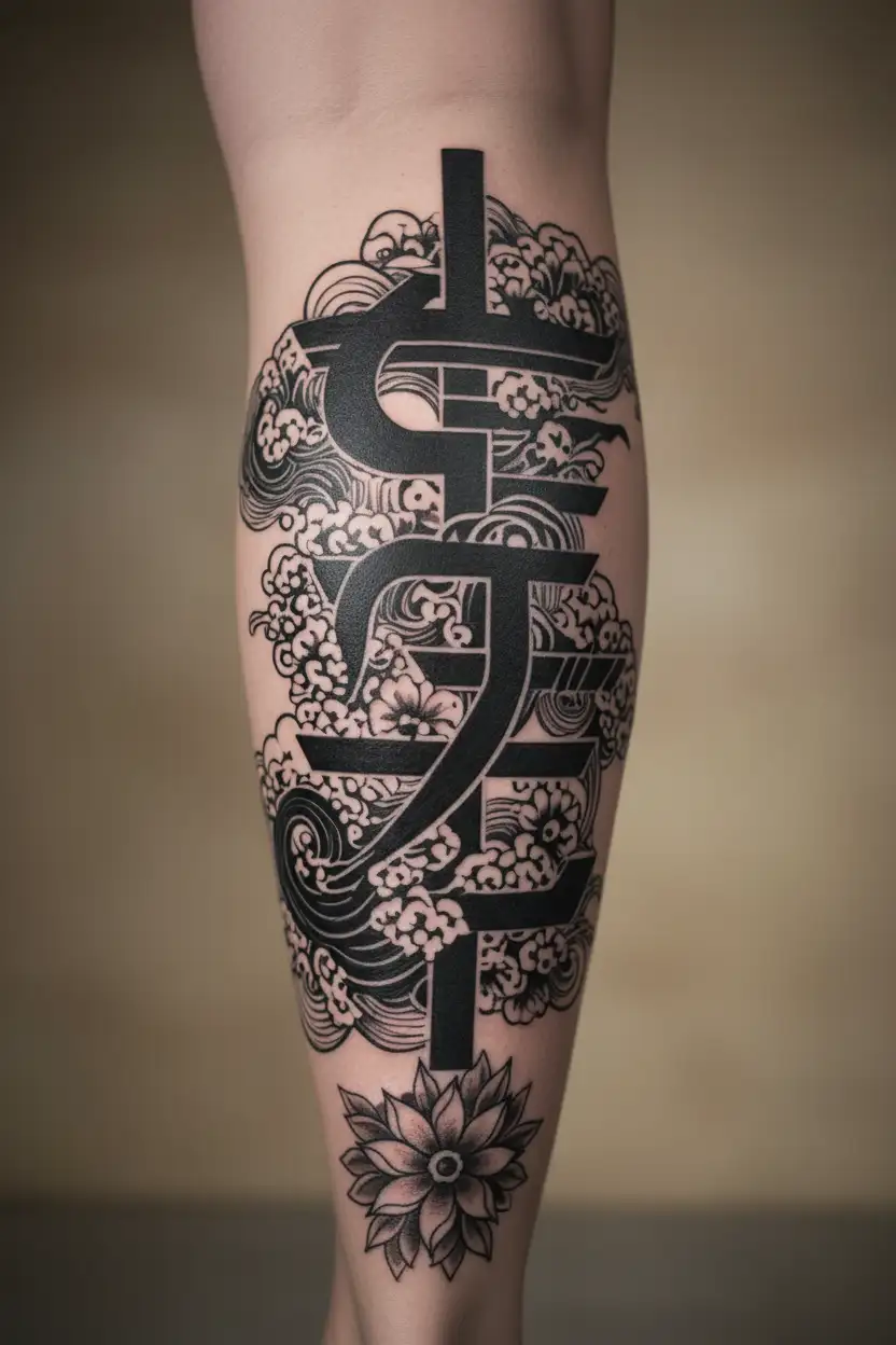 kaizen Japanese characters combined tattoo design idea
