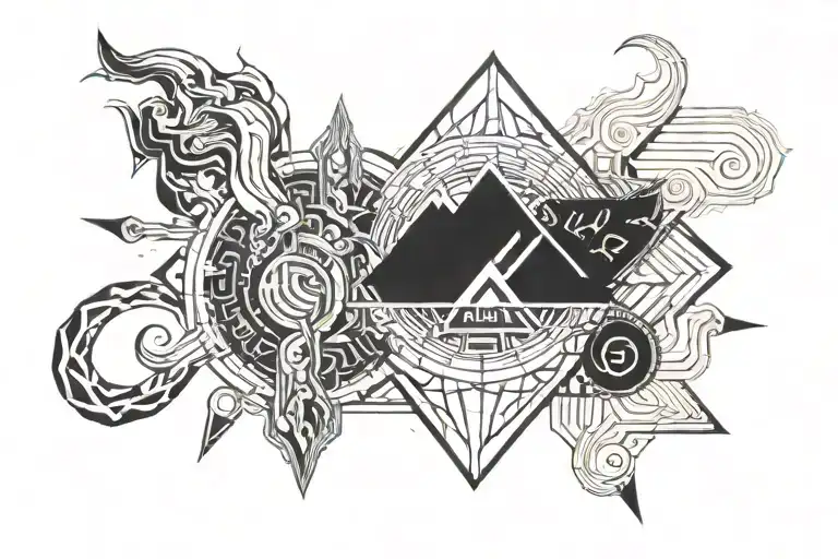 zeus y poseidon tattoo design idea