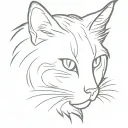 black maine coon cat tattoo design idea