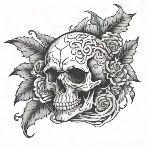 skull and noah kahan inspired tattoo based tattoo design idea