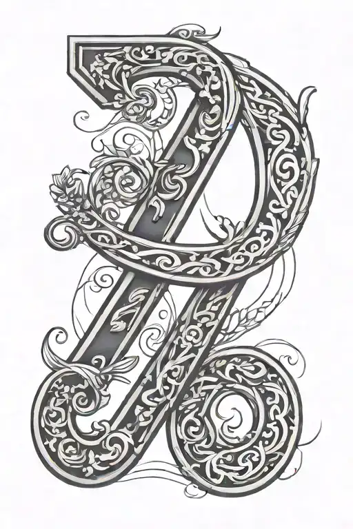 Minimalistic tattoo, Greek letter delta, number 5, only in black, infinity symbol tattoo design idea