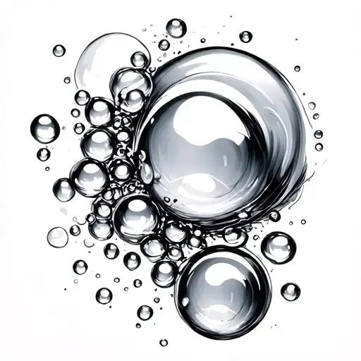 bubbles tattoo design idea