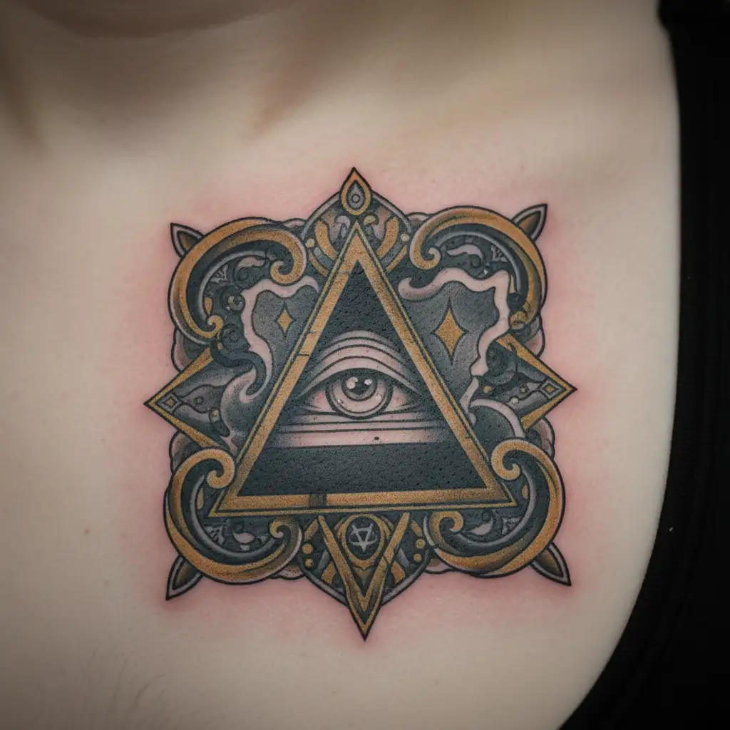 illuminati symbol tattoo design featuring tattoo design idea