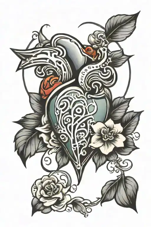 heart with Kelly  in it tattoo design idea