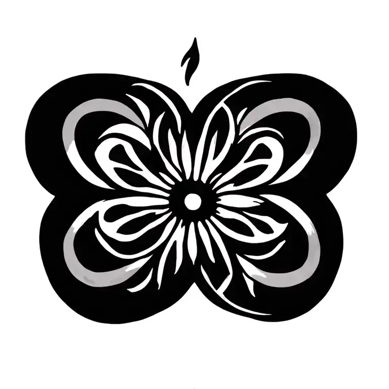 flower Celtic maori tattoo design idea