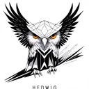 Hedwig tattoo design idea