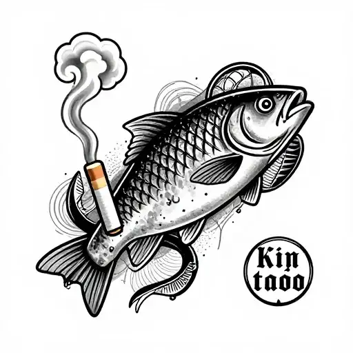 fish smoking cigarette tattoo 50+ Fish Smoking Cigarette Tattoo Ideas in 2026