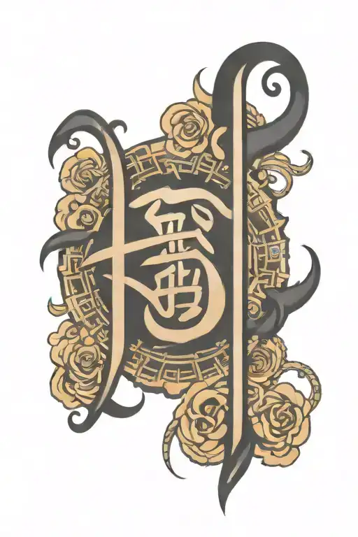 Chinese lettering Fuck Cancer zodiac symbol tattoo design idea