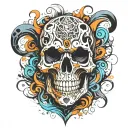 skull tattoo design idea