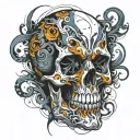 skull tattoo design idea