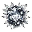 Birthstone tattoo design idea