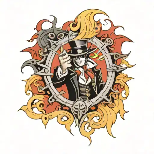 Alucard hellsing anime tattoo design idea